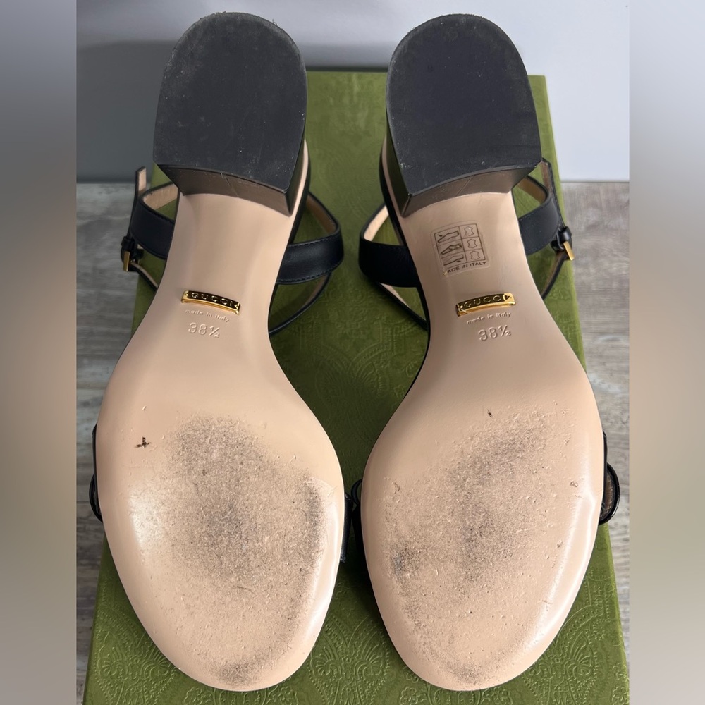 Gucci AUTHENTIC Marmont High Block Heel Sandal - Picture 9 of 17